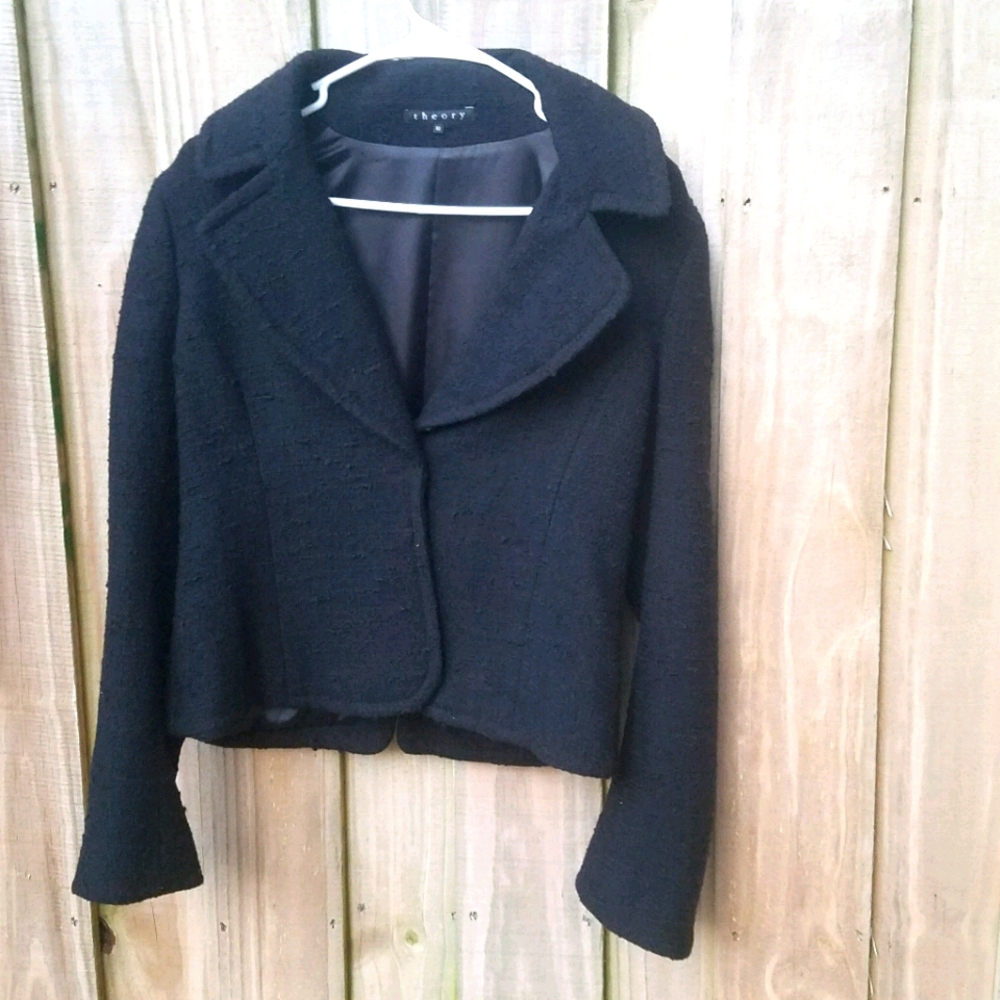 Theory boucle 2 button wool blazer